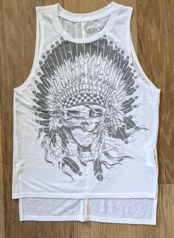 ⭐FINAL SALE⭐Vans skeleton chief tank sz xsmall